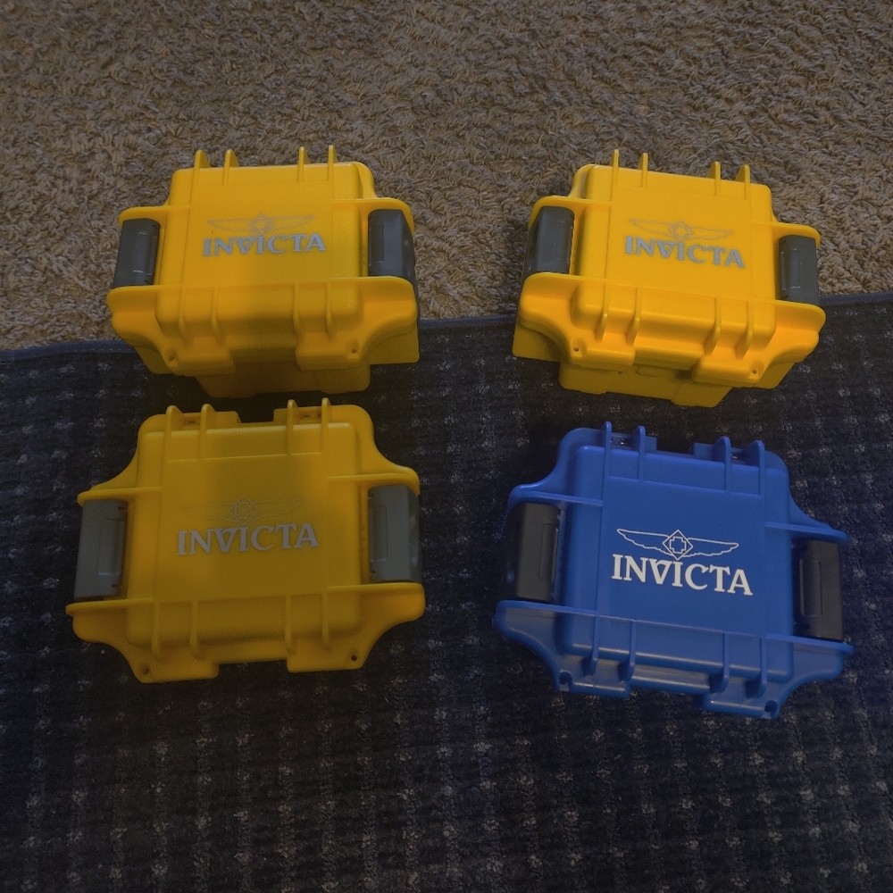 Set Of 4 Invicta (Yellow and Blue) Protective Cases